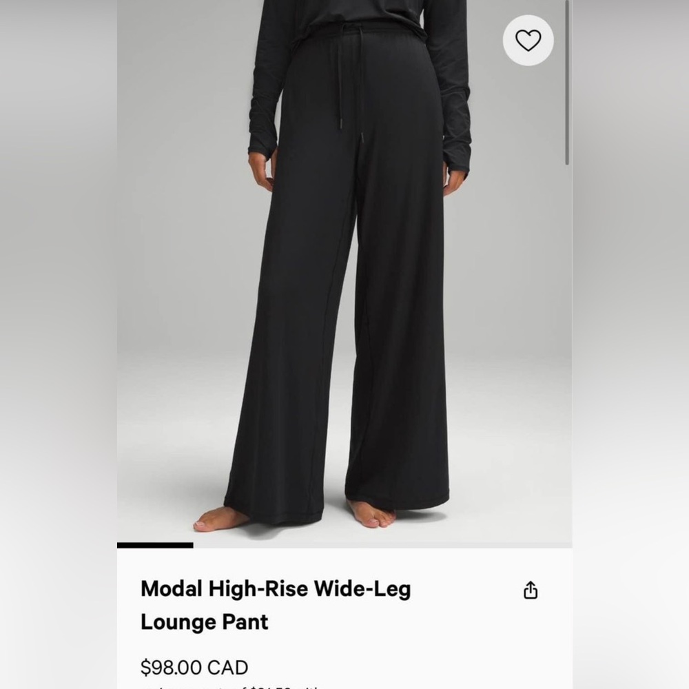 Lululemon modal high rise wide leg lounge pant